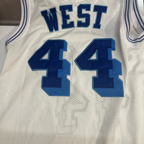 JERRY WEST #44 Los Angeles Lakers Adidas Hardwood Classics White Jersey Mens XXL - Picture 4 of 4